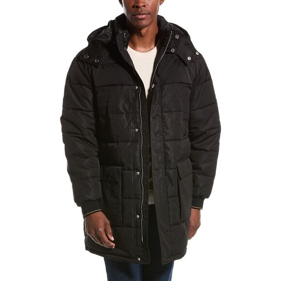 Armani Exchange Mens  Heavyweight Coat, Black - Picture 1 of 5
